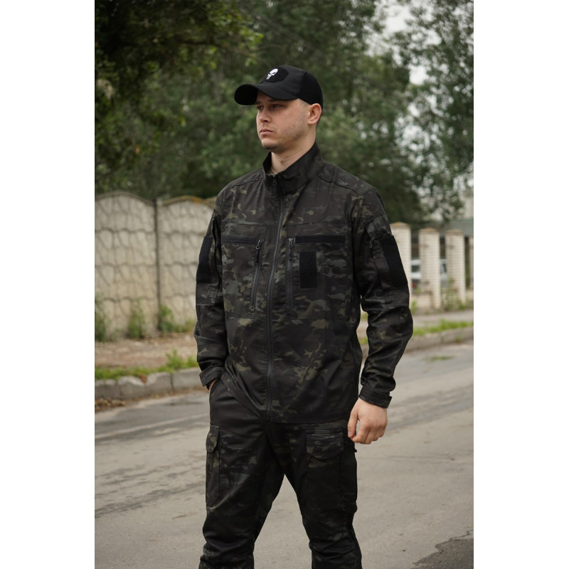 Кітель Twill FS чорний мультикам-S Кітель Twill FS чорний мультикам-S