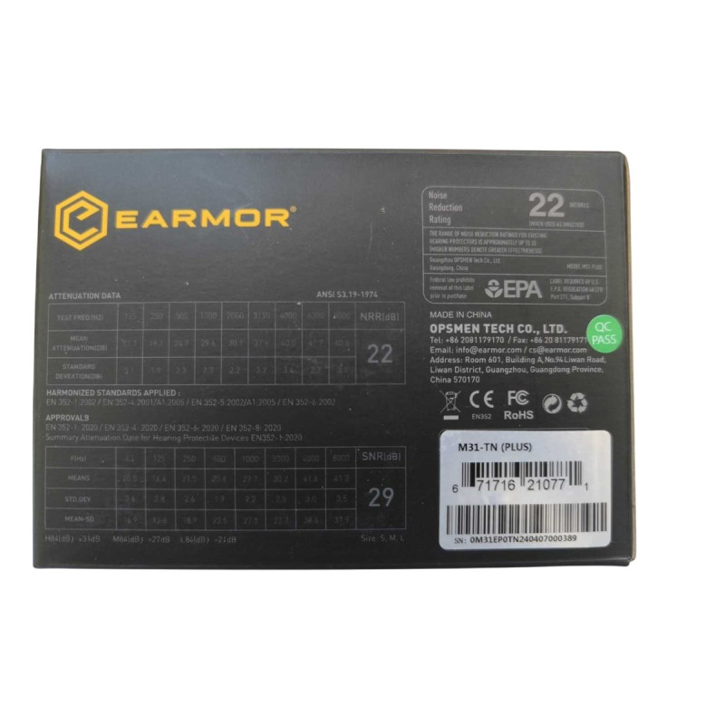 Тактичні навушники EARMOR M31 PLUS Койот
