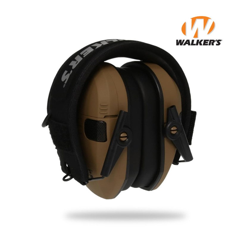 Активні навушники Walker's Razor Slim Original з патчами (Коричневий)