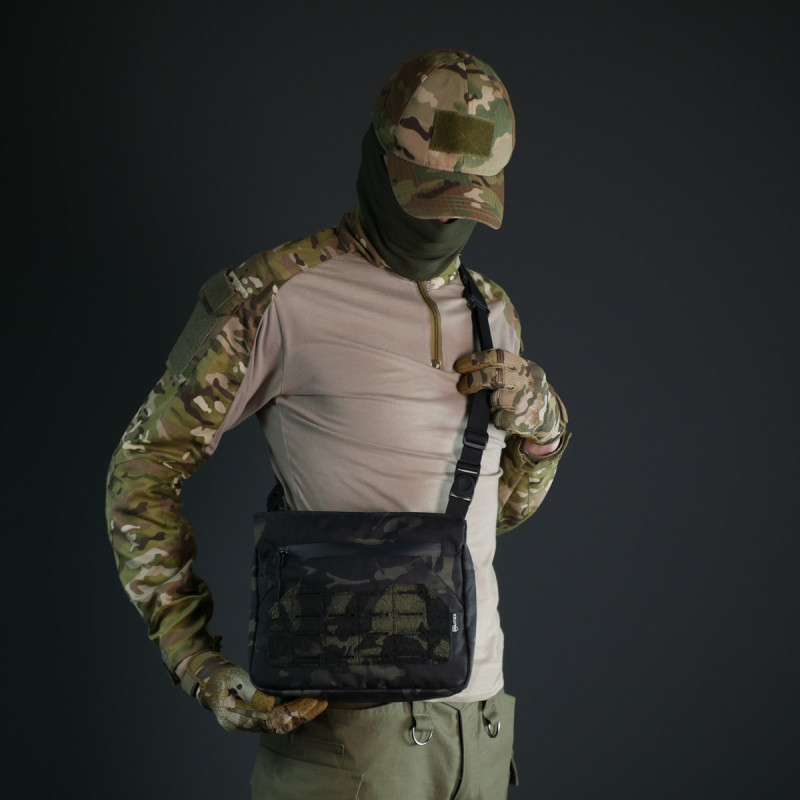 Смарт-сумка через плече Militex Tactic city bag Cordura original USA Чорний Мультикам