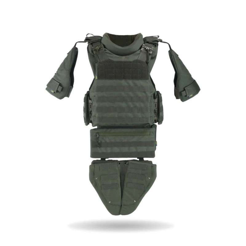 Бронежилет Kiborg Modular X-1 Хакі (XL) з балістичним захистом Militex (2 клас)