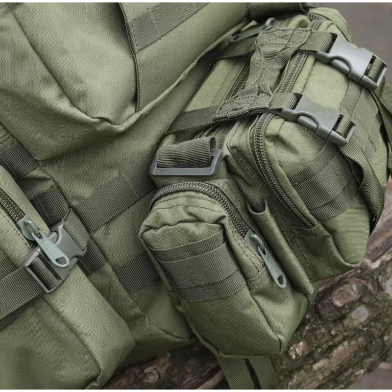 Тактичний рюкзак Molle Assault 55л + (3 органайзери) Олива
