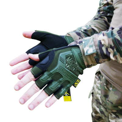 Безпалі рукавиці олива Mechanix MXK-2