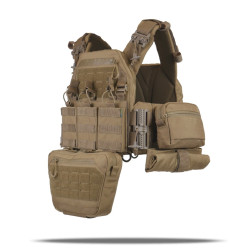 Комплект плитоноска Kiborg GU Gen.2 + 6 підсумків Койот