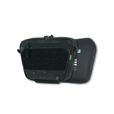 Сумка-напашник M Kiborg з балістичним пакетом PE Militex GU Сordura Black Multicam